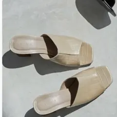 anuans オープントゥエコレザーサンダルのサムネイル