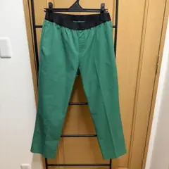 LUCA グリーン ストレートパンツ ゴムウエスト