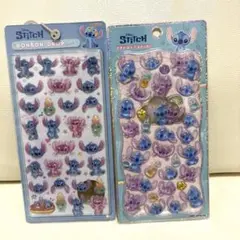 ディズニー第一弾　スティッチ　ボンボンドロップシール　プチドロ　2枚セット