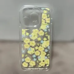 iPhone 14 Pro ケース 韓国 かわいい 花柄　クリア