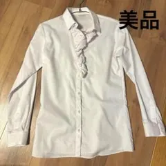 ORIHICA フリル付き長袖シャツ