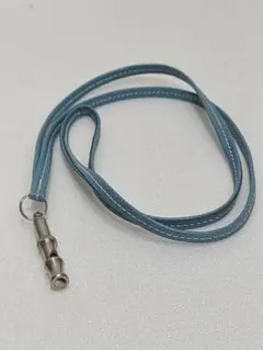 希少【正規品】エルメス シフレ ドッグホイッスル レザーネックレス 青系のサムネイル