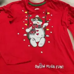 HOLIDAY TIME 雪だるま 長袖カットソー M7-8