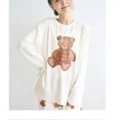 新品　タグ付き　ジェラートピケ　HOLIDAY ベア柄　ワンポイントロンT くま