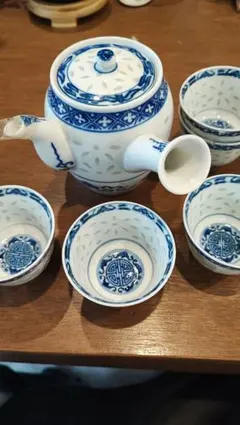 台湾茶器セット 急須と茶碗4個