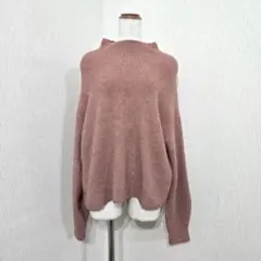 ロペピクニック ニットプルオーバー ゆったり長袖（38）ピンクベージュ