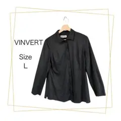 VINVERT バンベール 長袖 シャツ ブラック Lサイズのサムネイル