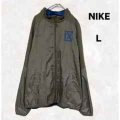 Nike ナイロンジャケット L グレー/ブルー　通気性