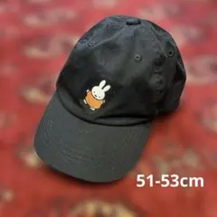 美品✨ミッフィー　キャップ　51-53cm ベビー　キッズ　帽子　日除　ブラックのサムネイル