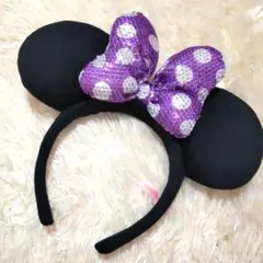 ミニーちゃんカチューシャ 紫