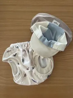 【値下げ】ベビー水着 恐竜柄 帽子付き