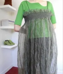 leinwande Recycle Organdy Pleats Dress