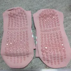 ピンクの滑り止め付きヨガソックス3足セット