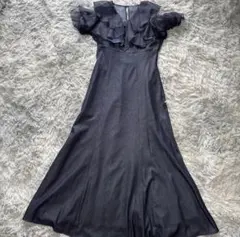 マーキュリーデュオ 2WAYシアーラッフルドッキングワンピースインディゴused