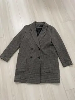 ZARA 千鳥格子柄 チェック柄　るコート