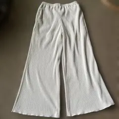 グローバルワーク　ストライプ ワイドパンツ ゴムウエスト　130