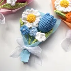 ハンドメイド あみぐるみ ラベンダー ミニブーケ 5本 - メルカリ