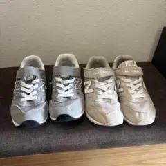19cm new balance スニーカー グレー/グレージュ