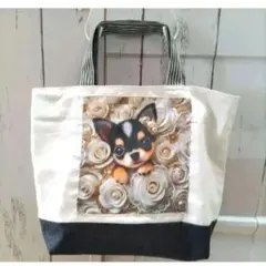 一点限定品❗️チワワポケット付き保冷ファスナーバックレアパネル
