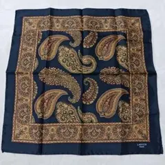 LANVIN ランバン ペイズリー ポケットチーフ　シルク100%