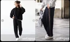 150cm アンティカ 配色ラインパンツ スウェットパンツ サイドラインパンツ