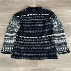 KENZO 幾何学模様 ニットセーター