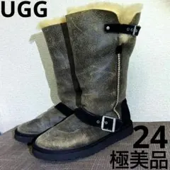 極美品　UGG ムートンブーツ　ミドル丈　ヴィンテージ風　24