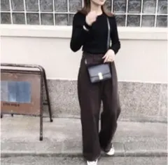 プラージュ ワイドチノパンツ チョコレート 36のサムネイル
