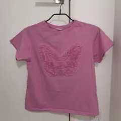 ZARA ピンク バタフライTシャツ 13-14 レディース キッズ
