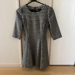 千鳥柄バッグリボンワンピース