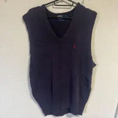Polo by Ralph Lauren ダークネイビー Vネック ベスト M