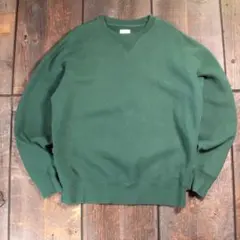 古着　GAP 前V Vガゼットスウェット　グリーン　M ギャップ