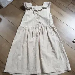 セーラーカラー ノースリーブ 원피스 110cm テータテート