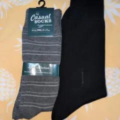 新品.未使用 メンズソックス 25.26-27cm2足セット
