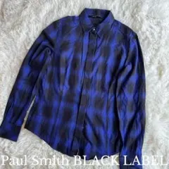 Paul Smith BLACK LABEL チェック柄 長袖シャツ ブルー40のサムネイル