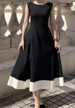 ＪENNEジェンヌ★美シルエットノースリーブ　サマーニットワンピース「25ss」 JENNEジェンヌ☆美シルエットノースリーブ サマーニットワンピース