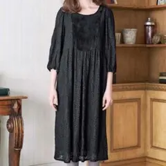 シロップ レース ワンピース オケージョン ブラック M 結婚式 お呼ばれ 黒