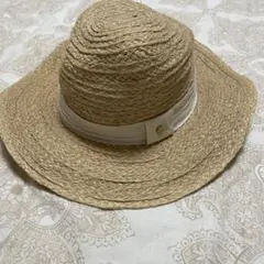 H&M ベージュ ストローハット M/56