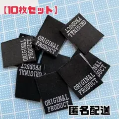 匿名配送　ハンドメイド用★ピスネーム　黒　挟みタグ　10枚セット