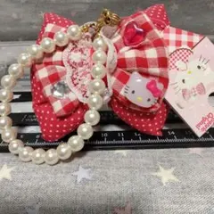 タグ付き サンリオ ハローキティ デカリボンマスコット ストラップ
