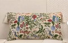 ジャガード ピローケース 枕カバー 37㎝×59㎝ 未使用品 花柄 ガーデン