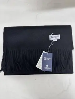値下新品ジョンストンズ カシミア大判ストール☆ ブラック