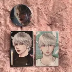 TXT HUENINGKAI イラストPHOTOCARD 楽天購入特典缶バッジ