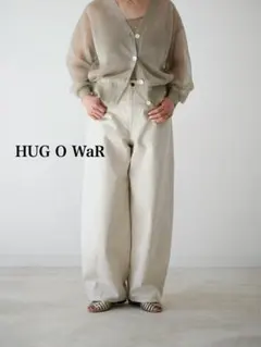 新品タグ付きHug o war バルーンデニムパンツ アイボリー　S