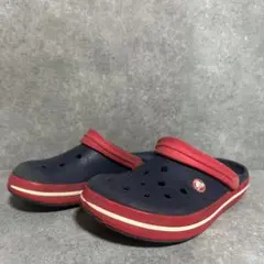 ✨定番✨Crocs クロックス　ネイビー/レッド クロッグサンダル 24㌢