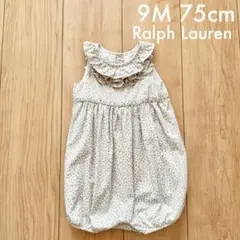 【Ralph Lauren】 小花柄フリル付きロンパース　9M 75cmのサムネイル