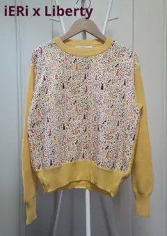 ieri リバティ布帛コンビニット セーター イエリ 定価15000円 日本製