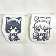 ねこメイドしろねくろね ステッカー しろね くろね 2点セットのサムネイル