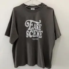 J1586 coen Tシャツ FREE チャコールグレー　シミ有り