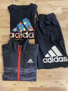 アディダス 3点セット Tシャツ・ウィンドブレーカー・ショートパンツ